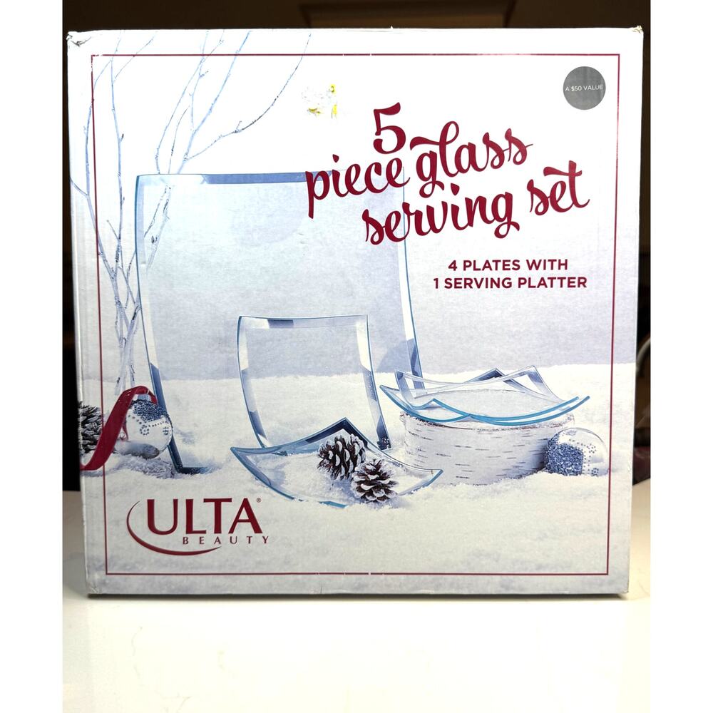Ulta Beauty 5 Piece Glass Serving Set